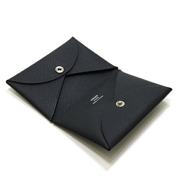 HERMES Black Leather Card Holder - Picture 6 of 6